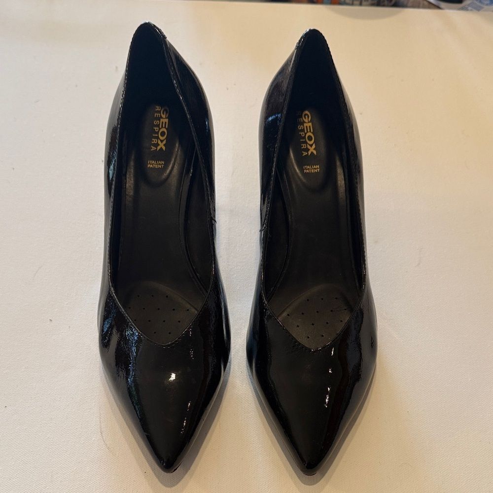 Geox Women's Shiny Black Heels